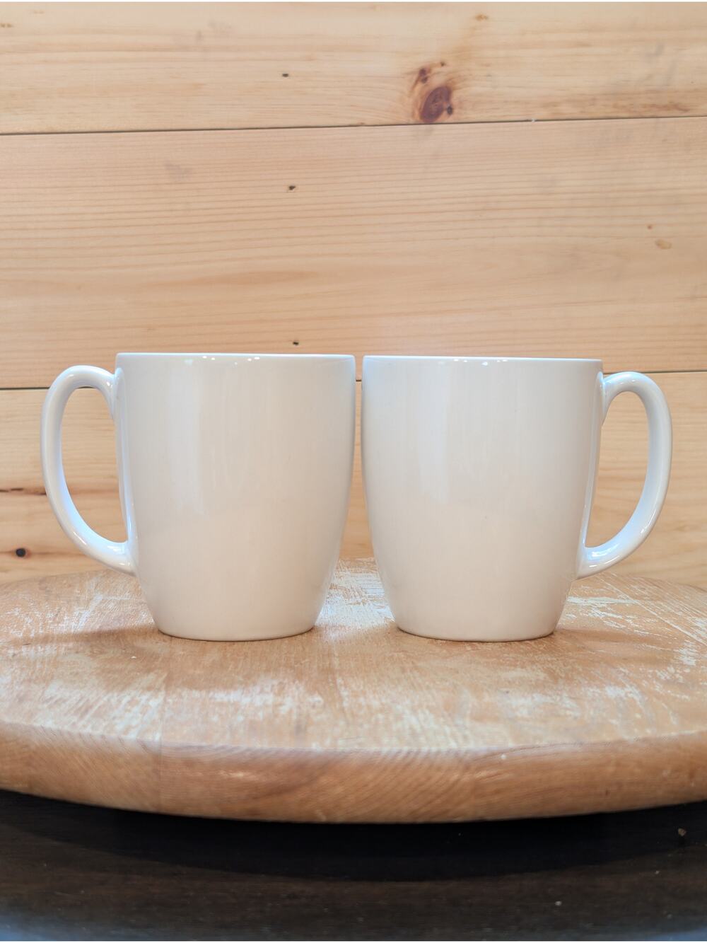Corelle Coordinates Stoneware Mugs – Set of 2 – Classic Vintage White - CLEAN